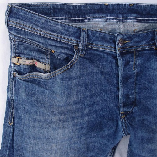 Mens Diesel BELTHER 0814WS Stretch Slim Straight Blue Jeans W36 L34 - Picture 2 of 11
