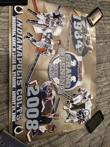 Indianapolis Colts Lucas Oil Stadium ERÖFFNUNGSSPIEL 2008 POSTER 18” X 24” FS - Bild 9 von 9