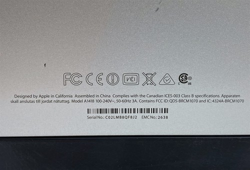 Apple iMac 14,1 A1418 21.5" AIO i5-4570R 2.70GHz CPU 8GB RAM 1TB HDD OS Catalina - Picture 7 of 7