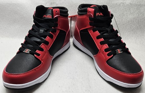 FUBU Men's Heritage Basketball High-Top Sneakers, Red & Black, Size 10/New - Picture 4 of 12