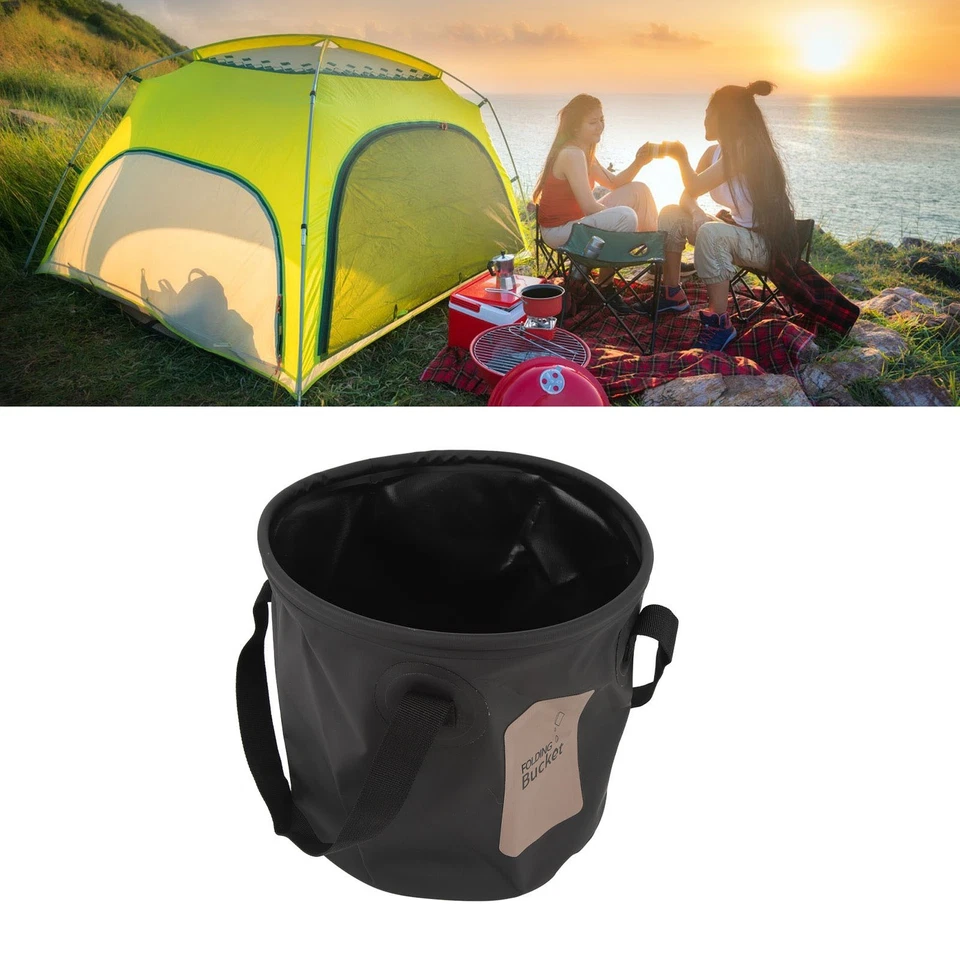 Zusammenklappbarer Eimer Faltbarer Wassereimer Mit Griff 10 L Tragbarer - Bild 3 von 4
