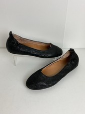 Fitflop Allegro Snake Embossed Black Leather Ballet Pumps UK 6