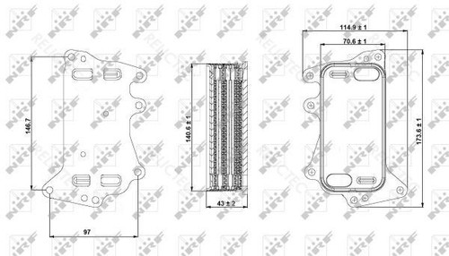 Engine Oil Cooler 31282 for BMW 11428507627 - Zdjęcie 2 z 2