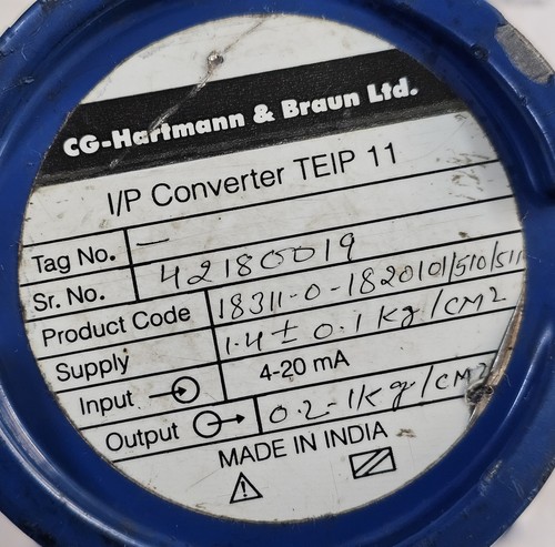 CG-Hartmann & Braun TIEP 11 I/P Converter 0.2-1kg/cm2 - Picture 2 of 13