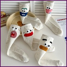 Funny Expression Women's Socks Spring Summer School Students Wearing Cute