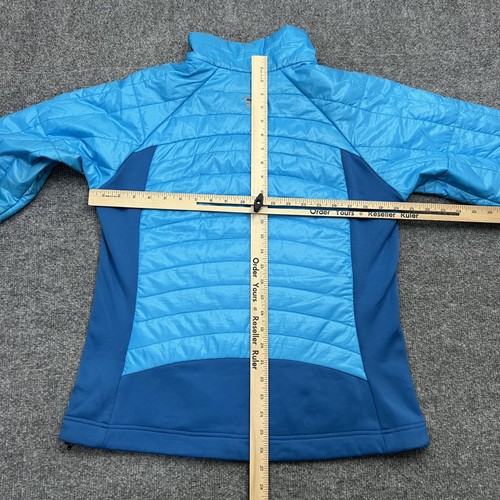 Mountain Hardwear Jacket Womens Large Blue Insulated Quilted Hybrid Full Zip - Picture 9 of 11