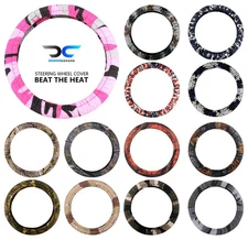Camouflage Cotton Steering Wheel Cover – Universal Fit Car Truck SUV, Soft Grip