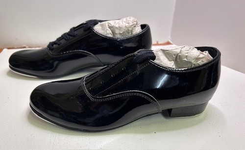 Capezio 441B Black Patten Tap Shoes -Boys Student Oxford Size 3M - NIB - Picture 10 of 11