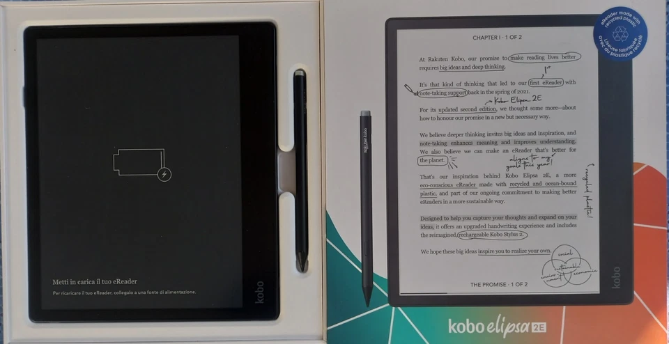 Rakuten Kobo Elipsa 2E lettore e-book reader Touch screen 32 GB Wi-Fi Nero - Immagine 3 di 4