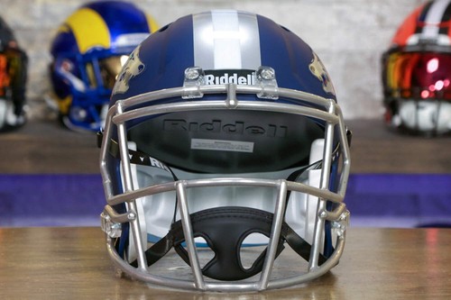 Nevada Wolf Pack Speed Display Helmet - Matte Navy w/Silver Chrome - Picture 2 of 5