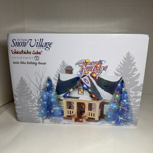 Department 56 Snow Village Brite Lites House - 6003131 (READ Description) - Picture 1 of 10