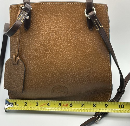 Dooney & Bourke Turquoise Nylon w/Leather Crossbody Saddle Bag Backpack Purse - Picture 12 of 19