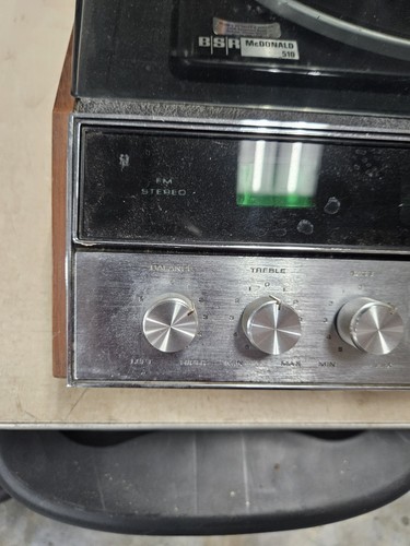 Vintage Sylvania BSR Turntable/Reciever Record Player Woodgrain Cabinet, MS-2726 - Picture 2 of 11