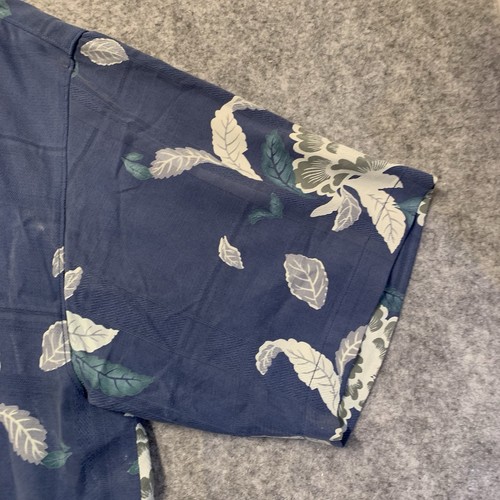 Camicia Tommy Bahama uomo XL blu floreale tropicale hawaiana 100% seta - Foto 5 di 18