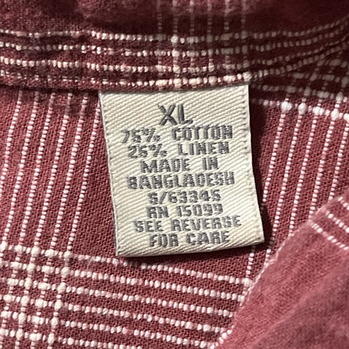 Fieldmaster Flanellhemd Herren XL kariert Knopfleiste Baumwolle Leinen Langarm rot - Bild 8 von 10
