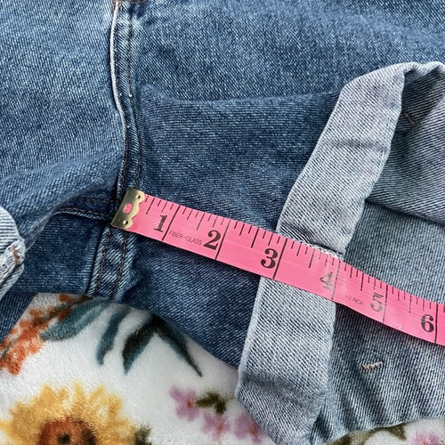 Vintage Riders by Lee Jean Shorts Womens Blue Denim 90s Y2K Rolled Hem Festival - Picture 8 of 9