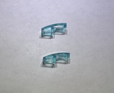 Lego Lot Of 2 Transparent Plate W Bow 1x2x2/3 1x2 Light Blue Rounded City New