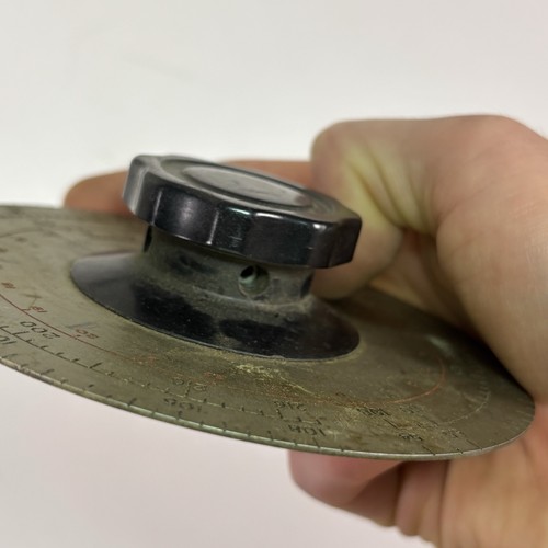 Vintage Messschieber Radio Scale Dial Knob with Backing Plate Missing 2 Screws - Bild 4 von 8