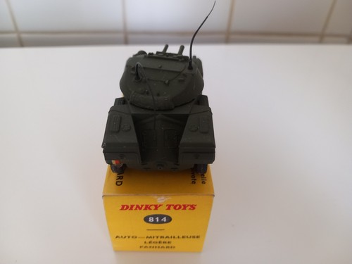 DINKY TOYS AUTO-MITRAILLEUSE PANHARD N°814 NEUF + BOITE D'ORIGINE MADE IN FRANCE - Foto 4 di 10