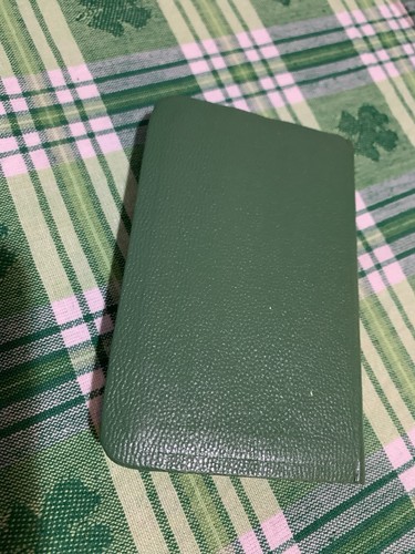❤️Vintage New Testament Psalms Proverbs GIDEON BIBLE Pocket Green Cover - Picture 4 of 7