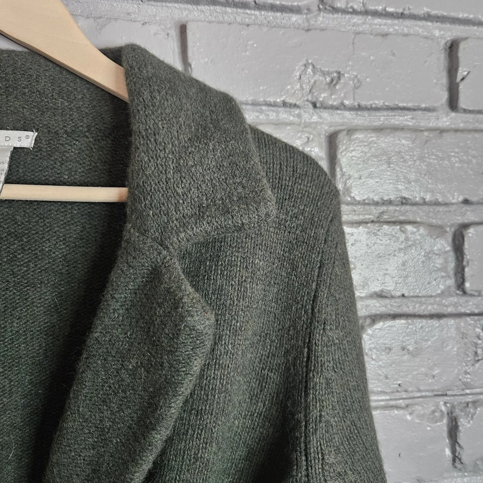 Tweeds Women's Wool Angora Sweater Cardigan L Green Belt Wrap - Image 2 of 4