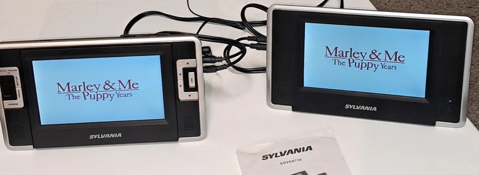 Sylvania Dual Portable 7" LCD Screen DVD Player With Remote Control - Image 2 of 4