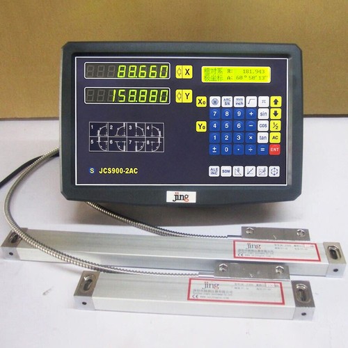 2 Axis Digital Readout DRO Meter 2pcs Linear Glass Scale for Bridgeport Milling - Picture 18 of 22