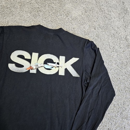 Earl Sweatshirt NBA Leather Tour "SICK" Long Sleeve Graphic Logo Shirt Size M - Picture 10 of 12