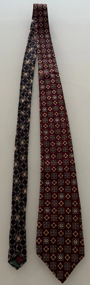 Corbata de cuello Tommy Hilfiger para hombre talla única 100 % seda granate patrón floral geométrico Foto 4 de 4