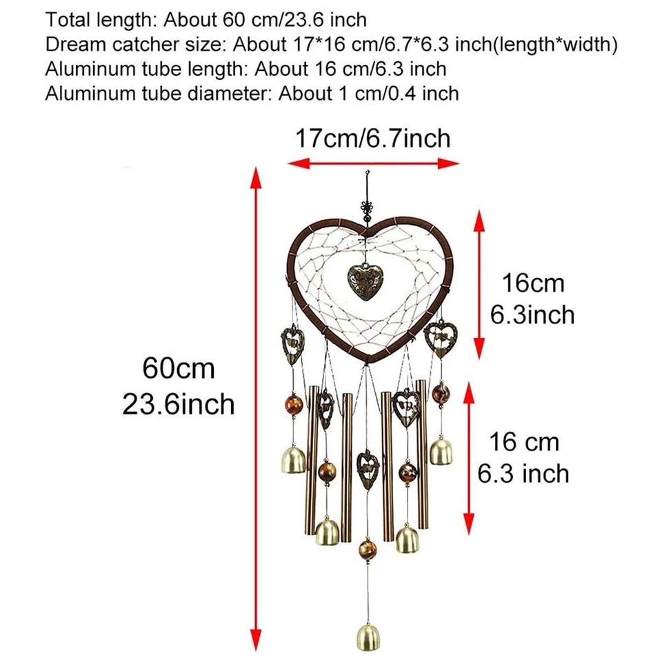 Campanas de viento atrapasueños campana de viento campanas de viento interior hogar colgante decoración Foto 2 de 4