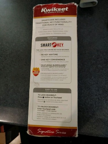 Panel táctil Kwikset Smart Code entrada sin llave serie Signature - Imagen 2 de 5