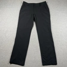 Under Armour UA Pants Mens 34x32 34x30.5 Black Flat Front Tech Pants Solid Golf
