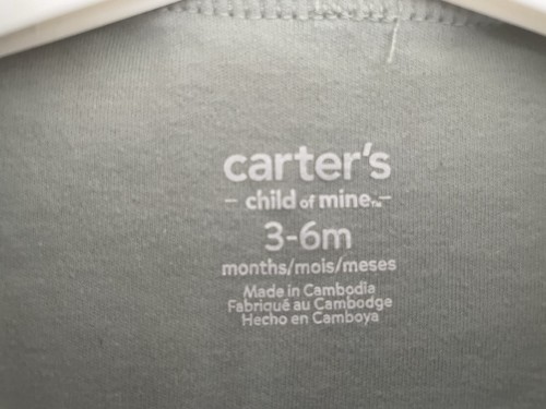 Carters Baby Boy Cute Hippopotamus Footie Cotton Snap-Up Sleep & Play Green 3-6M - Picture 2 of 6