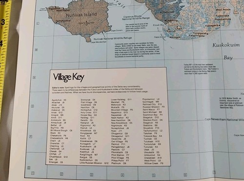 Yukon Kuskokim Delta Map of Alaska Geographic Vintage 1979 - Picture 3 of 8