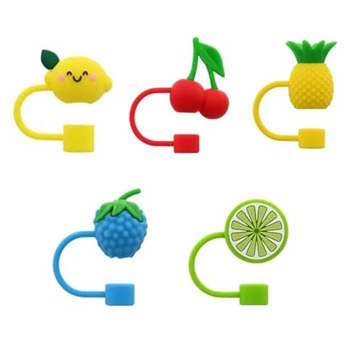 Straw Cover Straw Lid Covers Cap Cute Straw Topper Food-grade Silicone