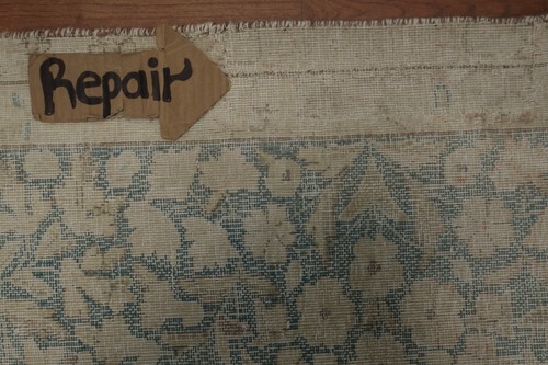 Classic Beige and Blue Rug Perfect for Timeless Home Decor Handmade Carpet 10x12 - Bild 18 von 24