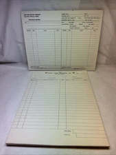 2 Vtg Wholesale Invoice Tickets General Store Grocer Rice Lake WI Wis Wisconsin