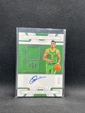2021 National Treasures Chris Duarte Rookie Patch Autograph Auto RC #20/49