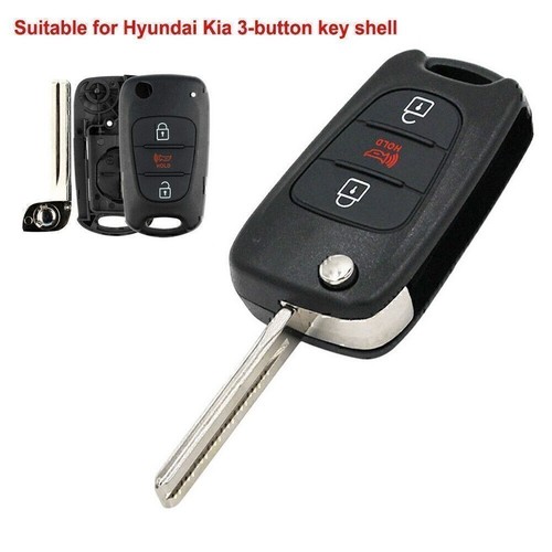 2 Para 2011 2012 2013 Kia Soul Sin Llave Abatible Control Remoto Coche Llavero Carcasa Estuche Pad! - Imagen 10 de 12