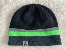 GERRY Child Black Green Stripe / Gray Reversable Beanie EXC. 100 4 Charity