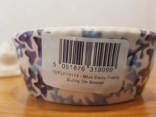 Emma Bridgewater Conejo En Cesta Azul Margarita Campos Huevo Individual Coddler Nuevo - Imagen 5 de 7