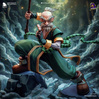 Short-Tempered Wizard | Resin Garage Kit Figure Game Fan Art | Bulkamancer Sculp