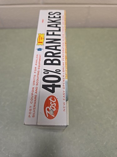 1958 Post Cereal 40% Bran Flakes Cereal Box Li'l Abner, Empty Box - Picture 5 of 8