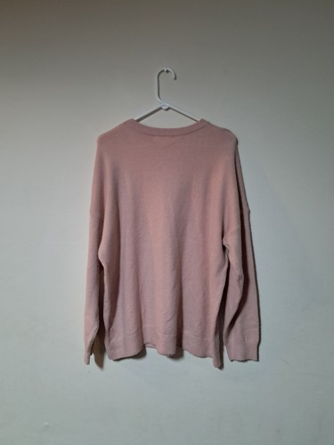 Nordstrom Treasure & Bond Pink Smoke Pullover Sweater Organic Cotton Merino Wool - Picture 2 of 9