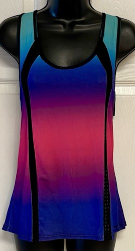 EVCR Cutout Back Activewear Tank Top Gr. L Polyester/Elasthan Batik Mehrfarbig - Bild 2 von 12