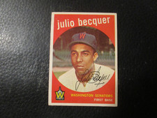 1959   TOPPS#93  JULIO BECQUER  SENATORS       EXMT