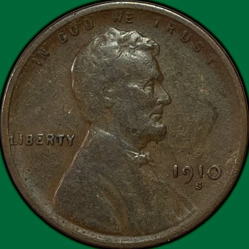 1910-S Lincoln Wheat Cent Choice Very Fine VF+ Coin #36940