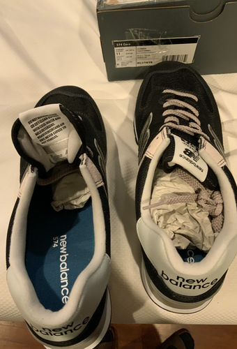 New Balance Unisex 574 Core, Estilo # ML574EVB, Talla 11M, 12.5W, Color Negro Blanco - Imagen 14 de 18