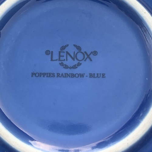 Lenox Poppies Rainbow-Blue/Embossed Design 7" Diameter Set of 2 Bowls RARE - Picture 5 of 13