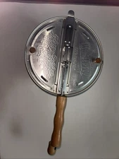 Original Whirley Pop Popcorn Maker Popcorn Popper Handle Wood Crank Stove Top